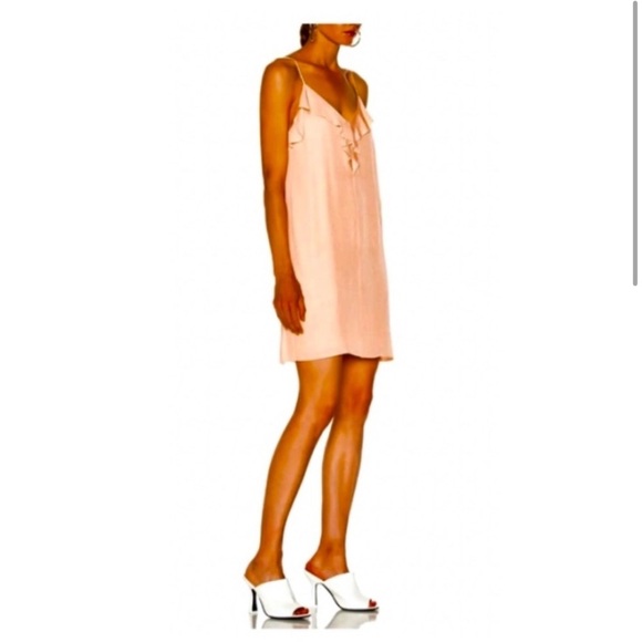 Rag & Bone Orchard Dress in Bright Peach. - Picture 3 of 7
